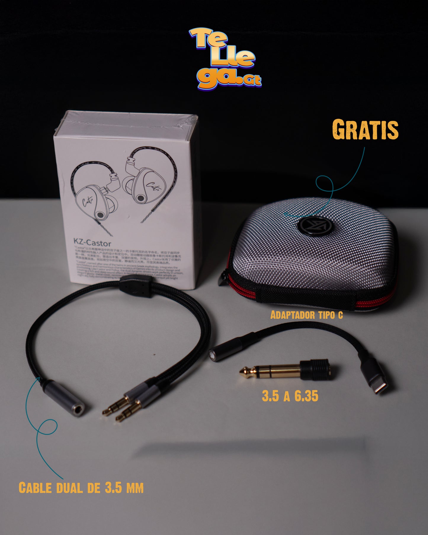 KZ Castor Auriculares de Monitoreo HiFi con Sintonización Harman