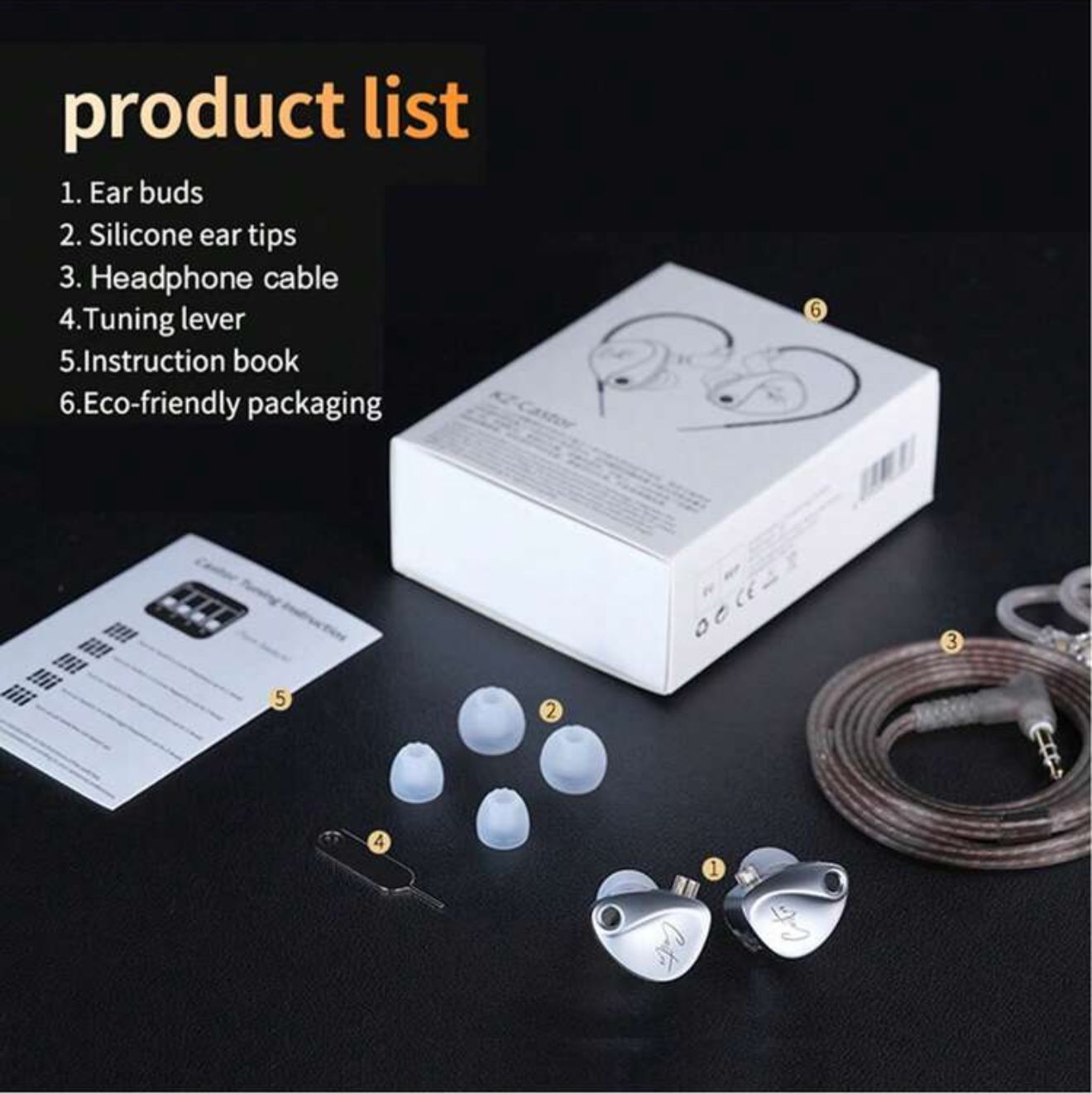 KZ Castor Auriculares de Monitoreo HiFi con Sintonización Harman